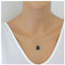 Inilbran Boho Lava Bead Choker Halskette Schwarz Teardrop Lavastein Halskette Choker Vintage Ätherisches Öl Diffuser Halskette Gold Waterdrop Lavakugel Ätherischer Anhänger Halskette Schmuck