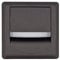 80mm Square PC Computer Desk Plastic Grommet Table Cable Tidy Wire Hole Cover Black