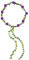 PLULON Purple Flower Crown Headband for Women Flower Crowns Hair Garland Floral Wreath Boho Headpiece for Girls Wedding Festival Hair Accessories