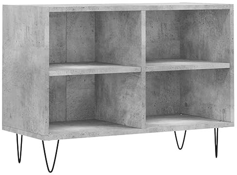 vidaXL Mobile Porta TV Grigio Cemento 69,5x30x50 cm Legno Multistrato