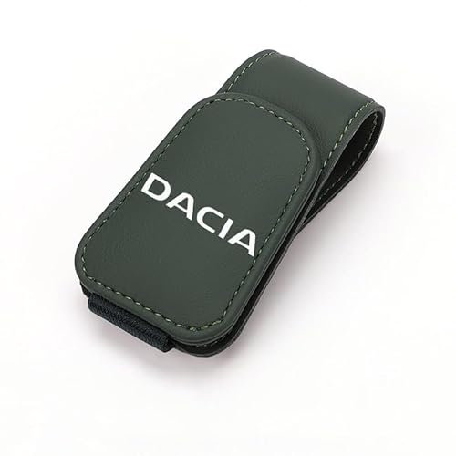 KRHINO Auto Custodie Occhiali per Dacia Duster Logan, Porta Occhiali da Sole in Pelle Magnetica Porta Occhiali da Sole Multifunzione per Accessori per Visiera Parasole per Auto,D