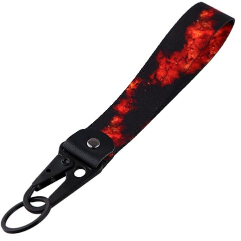 10.13 Kurze Handgelenk Lanyard, Red Galaxy, 7.5x1 inch