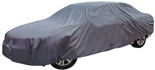 KRAWEHL - Funda para Coche Exterior, Lona Impermeable, 415 x 168 x 143 cm, Protege el Coche de la Lluvia, Nieve, Polvo y Rayos del Sol, Fabricada en PVC, Fácil de Recoger, Grupo M