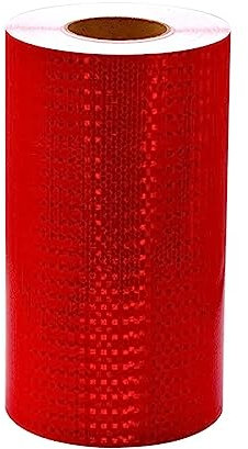 Reflektierendes Klebeband, reflektierendes Sicherheitsband, 11,8 Zoll x 3,3/32,8/164 Fuß, Reflektor-Auffälligkeit, industrielles Markierungsband, robuste Gefahrenwarnung for den Außenbereich, rot, 1 m