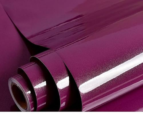 Bead Light Waterproof Paint Wallpaper Plain Since The Sticker Wardrobe Cabinet Door Household Adornment Wall Paper-The Purple,10MX60CM