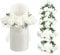 4 Stück Kerzenring Blumen, Kerzenkranz Künstliche mit 4-6 cm Durchmesser, Tropfschutz Taufkerze, Tropfschutz Kerzenkranz Taufkerzen Für Taufe Hochzeiten Stabkerzen