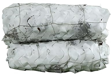 KDQRMVV Filet de Camouflage Noir Blanc avec Renfort, de Bordure et de Lien d'accrochage, Filet D'ombrage de Pergola pour déco ou ombrager la terrasse(Size:3x4m)