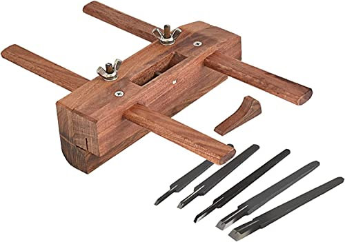 KUOHU Holzhobel, Holzbearbeitungshobel, Handhobel, Schlitz- und Nuthobel, Holzhobelwerkzeug, manueller Holzhobel, Säure- und Asthobeln, einstellbare Öffnungs- und Schließbreite