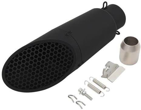 DZSUNLOHJ Tuning Marmitta Universale 51mm Moto Griglia Maglia Tubo Scarico Modificare Marmitta per MT07 MT09 Z900 per Ninja ZX4RR F900R RC390 Marmitta Scarico(B)