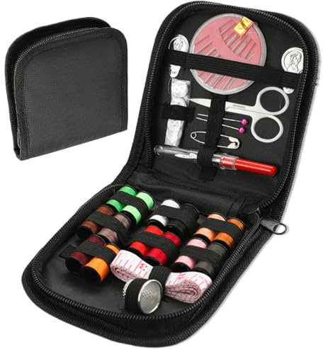 EIHI set cucito accessori casa kit cucito cose per la casa accessori da cucito, set da viaggio accessori da cucito per principianti, rotoli di filato, aghi da cucito, filato,ditale, metro a nastro ecc