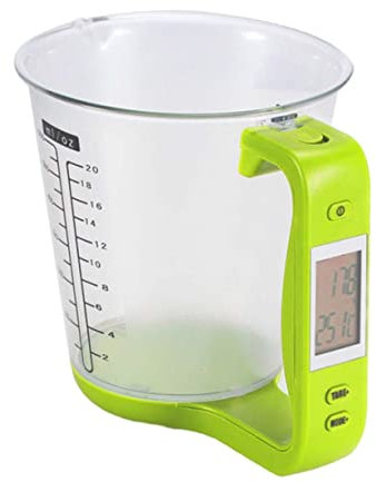 COLLBATH Medidora Digital Capacidad 1000 g Taza Medidora De Pc Asa Abs Sensor Peso Precisión 1 g