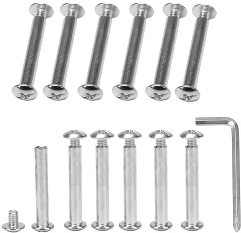 KINDPMA 70 Sets M4*30mm Möbelverbinder Schrankverbinder mit Schlüssel Edelstahl Hülsenschrauben Sets(70x Möbelschrauben, 70x Hülsenmutter) Möbelverbindungsschrauben für Möbel, Schränke, Holzbret