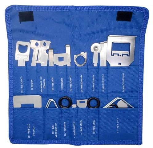 Autoradio Ausbauwerkzeug, 38 Stück Universal Autoradio Ausbauwerkzeug, Demontage Radiobügel, Radio Ausbau Werkzeug, Entriegelungswerkzeug, Radio Demontageset, für Radio Navi Radio Ausbau Werkzeug