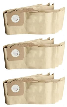 AZSHIW Filtro del Sacchetto Antipolvere Compatibile con MV3 WD3 WD3200 WD3300 A2204 A2656 WD3.500P SE4001 SE4002 Parti for aspirapolvere compatibili con Rowenta RB88 RU100(15pcs)