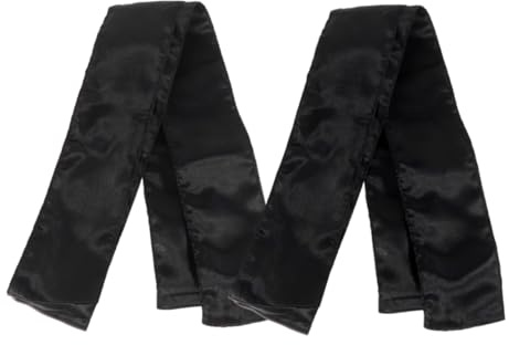 Weihnachten Party Satin Kopftuch für Perücken, 2 Stück Schwarz