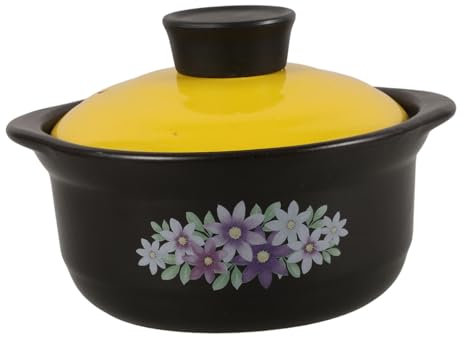 TOPPERFUN Barro de Casa Olla Estofado Sopa Alta Temperatura sin Recubrimiento Cocina Restaurantes