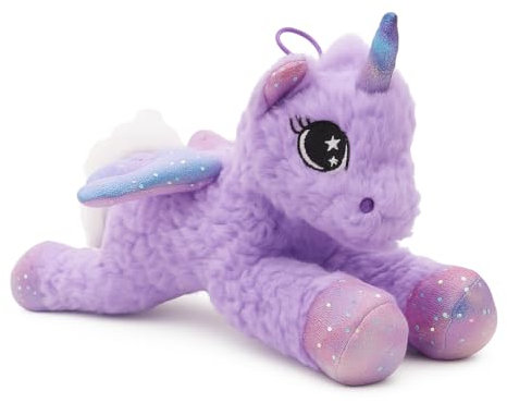 Landahl & Baumann - Kuscheltier Einhorn mit Flügeln und Glitzer 30 cm – Weiches Plüschtier für Babys & Kinder – Waschbares Spielzeug – Stofftier zum Kuscheln und Spielen – Geschenkidee (Lila)