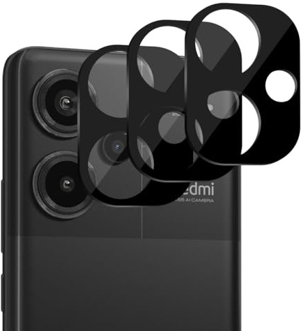 Teenrpov Teenrpo Protector de Lente de Cámara Compatible con Xiaomi Redmi Note 13 Pro Plus/Note 13 Pro+ 5G, 3 Piezas Dureza 9H HD Cristal Vidrio Protector de Cámara, Anti Rasguños