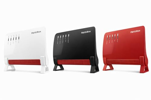 2× FritzBox Standfuß | passend für 7590, 7530AX, 6660, 7690 & weitere Modelle | Stabiler Router-Ständer für Tisch & Regal | Schwarz, Weiß oder Rot (FritzBox 7530 AX, Weiß)
