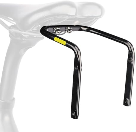 Generisch Fahrrad Satteltasche Stabilisator Stütze, Satteltaschenhalterung Fahrrad, Aluminiumlegierung, 15x12x10 cm, Inkl. Flaschenhalter-Aufnahme, Universell Für Satteltasche, Fahrradzubehör