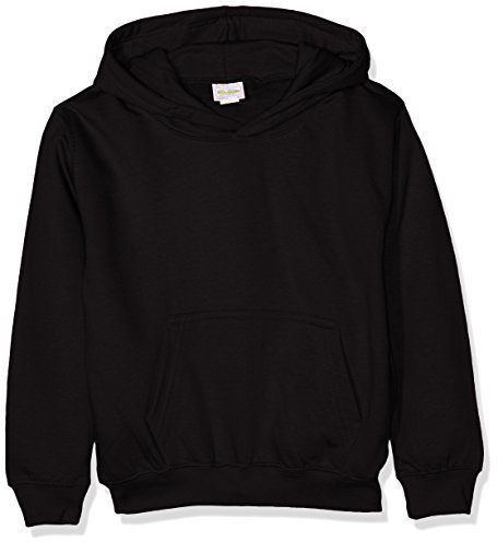 AWDis Boy's Kids Hoodie, Black (Jet Black), X-Large