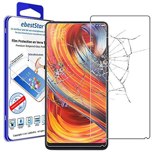 ebestStar - Cristal Templado Compatible con Xiaomi Mi Mix 2S Protector de Pantalla, Película Vidrio Protectora Ultrafina, Dureza 9H, Sin-Burbujas [Aparato: 150.9 x 74.9 x 8.1mm, 5.99'']