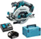 Makita DHS 680 RT1J Scie circulaire sans fil 18V Ø 165 mm + Boîtier MAKPAC 3 + 1x Batterie BL1850 5,0 Ah + Chargeur DC18RC
