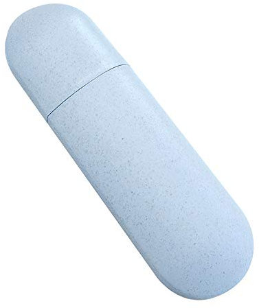 Pejoye Custodia per Spazzolino da Viaggio Eco-Friendly Materiale in Paglia di Grano Supporto per Dentifricio Senza Coperchio in Plastica per Spazzolino Custodia per Tazza D'acqua