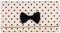 Schompi Retro Damen XXL Geldbörse mit Polka Dots Muster und Schleife, Kunstleder Portemonnaie mit Punkten, Farbe:Beige