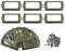 30 Stück antike Messing-Metall-Aktenetiketten, Schrank-Schubladenanhänger, Büro-Kartenrahmen, Etikettenhalter, groß, 62 mm x 33 mm