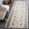 Carpeto Rugs Blumen Teppich Läufer Flur - Orientalisch Teppichläufer - Kurzflor, Weich - Flurläufer für Wohnzimmer, Schlafzimmer - Teppiche - Meterware - Ecru Weiß - 100 x 430 cm