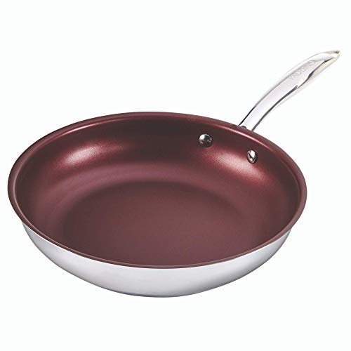 PADERNO Canadian Signature, padella antiaderente in acciaio inox, senza PFOA, con manici rivettati Stay Cool, 27,9 cm