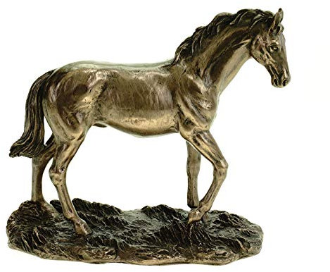 Veronese 708-6066 Figur Pferd Steht auf Wiese 14 cm Gaul Hengst