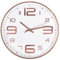 Outpicker Wanduhr Ohne Tickgeräusche 30cm Modern Quartz Lautlos Wanduhr Schleichende Sekunde, für Wohnzimmer Kinderzimmer Küche (Weißes Roségold-3D)