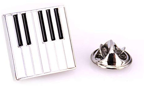 Klavier Brosche Keyboard Brosche Musik Anstecker Piano Anstecknadel (silber)