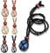 6 Stücke Halskette Schnur Leerer Steinhalter Leerer Halskette Halter Quarz Kristall Rohstein Halskette Schnur, Verstellbare Schnur Käfig Fischnetz Halskette Schnur (Blau, Lila, Dunkelgrün)