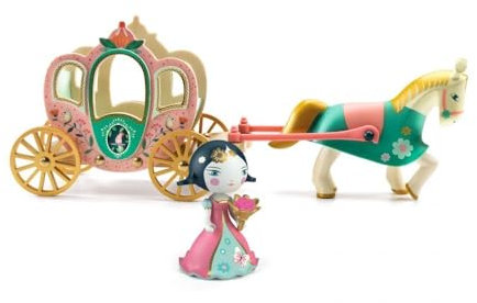 DJECO - Arty Toys Mila & Ze Carrosse Puppen und Actionfiguren, Mehrfarbig (36788)