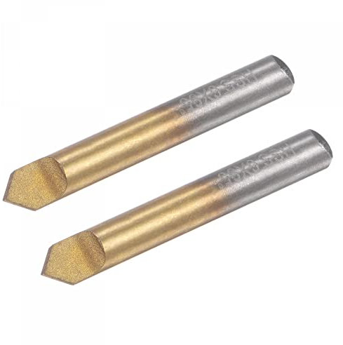 sourcing map 6mmx95 Degree Flat Drill for Vertical Cutting Machine, High Speed Steel Bit Milling Cutter, 2 Pcs