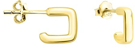 SOFIA MILANI - Damen Ohrringe 925 Silber - vergoldet/golden - Quadrat Viereck Steck Creole - E1509