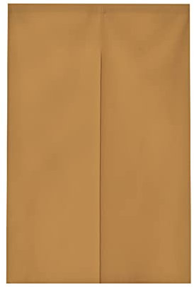 Surwin Rideau de Porte Japonais Long Tapisserie Noren en Lin Fenêtre Rideaux Panneau Tenture Tapisserie Décoration pour Cuisine Chambre Décoration de Maison -Couleur Unie (70x120cm,Kaki)