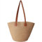 YXQSED Stroh Taschen Sommer Strand Tote Bag für Damen 18inch Böhmische große Kapazität Scalloped Straw Tote Bag mit Reißverschluss Strand Handtaschen gewebt Umhängetasche für Reisen