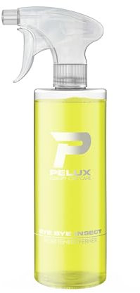 PELUX Insektenentferner - Bye Bye Insect Auto Waschen Reiniger Pflege Mücken Insekten (500 ml mit Sprühkopf)