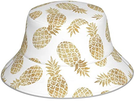 874 Fischerhut Goldene Ananas Anglerhut Unisex Fisherman Hüte Atmungsaktiv Sonnenhut Für Angeln Camping Jungen