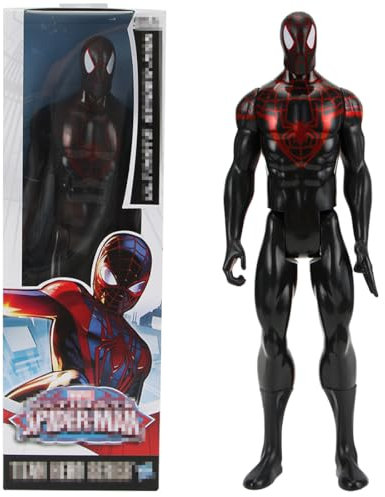 Spider Hero Miles Morales Figur, Kinder Anime Figuren Miles Morales, Titan Hero Serie Charaktere Statue Collectibles, Action Figur 28 cm Großes Spielzeug für Kinder ab 4 Jahren Geburtstagsgeschenk