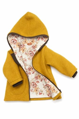 Lilakind“ Wollwalk Kinder-Mantel mit Taschen Walk Kapuzen Jacke Jerseyfutter Gr. 74-140 - Made in Germany