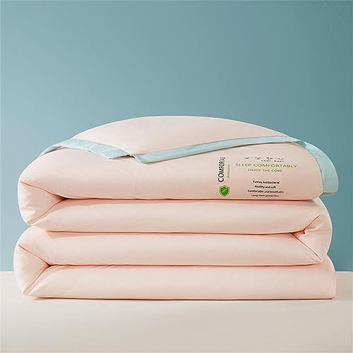 Chickwin Boutis Couvre Lit 1/2 Personnes, Classique Été Parure de Lit Canapé Couverture de lit Jeté de Lit Dessus de Lit Courtepointe -Couleur Unie (120x150cm,Rose)