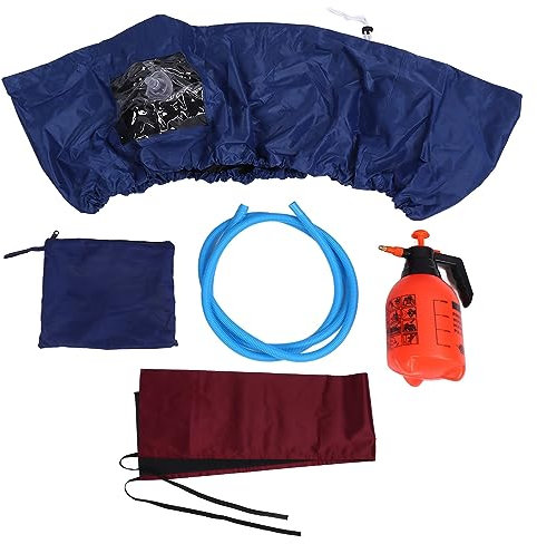 Fockety Mini Split Aire Acondicionado Kit de Limpieza de la Cubierta, Montado en la Pared AC Unidad de Lavado de Polvo Limpiar la Cubierta con tubería de Agua y Drenaje de Salida
