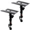 Tlingt Studio Monitor and Speaker Stand Pair, Clamp-on Desk Speaker Stand, 9.5x9 inch Metal Tray, -10° to +10° Tilt Angle, Fits for Wide Range of Monitor Speakers, Bookshelf Speakers, Laptops.
