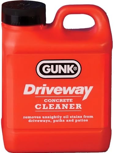 AMK® Gunk Driveway Cleaner 1 Litre Powerful Patio Removes Oil Grease Stains Dirt Grime from Concrete Stone Block Paving Stain Remover Garage Floor Paths Cleanse Asphalt Tarmac