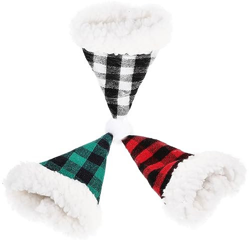 Amosfun 12 Pièces Chapeau De Noël Et Fourchette Décor De Vin Décor De Noël Décor Noir Et Blanc Porte-Couverts De Fête De Noël Porte-Couverts pour La Fête Porte-Argenterie Fourchette